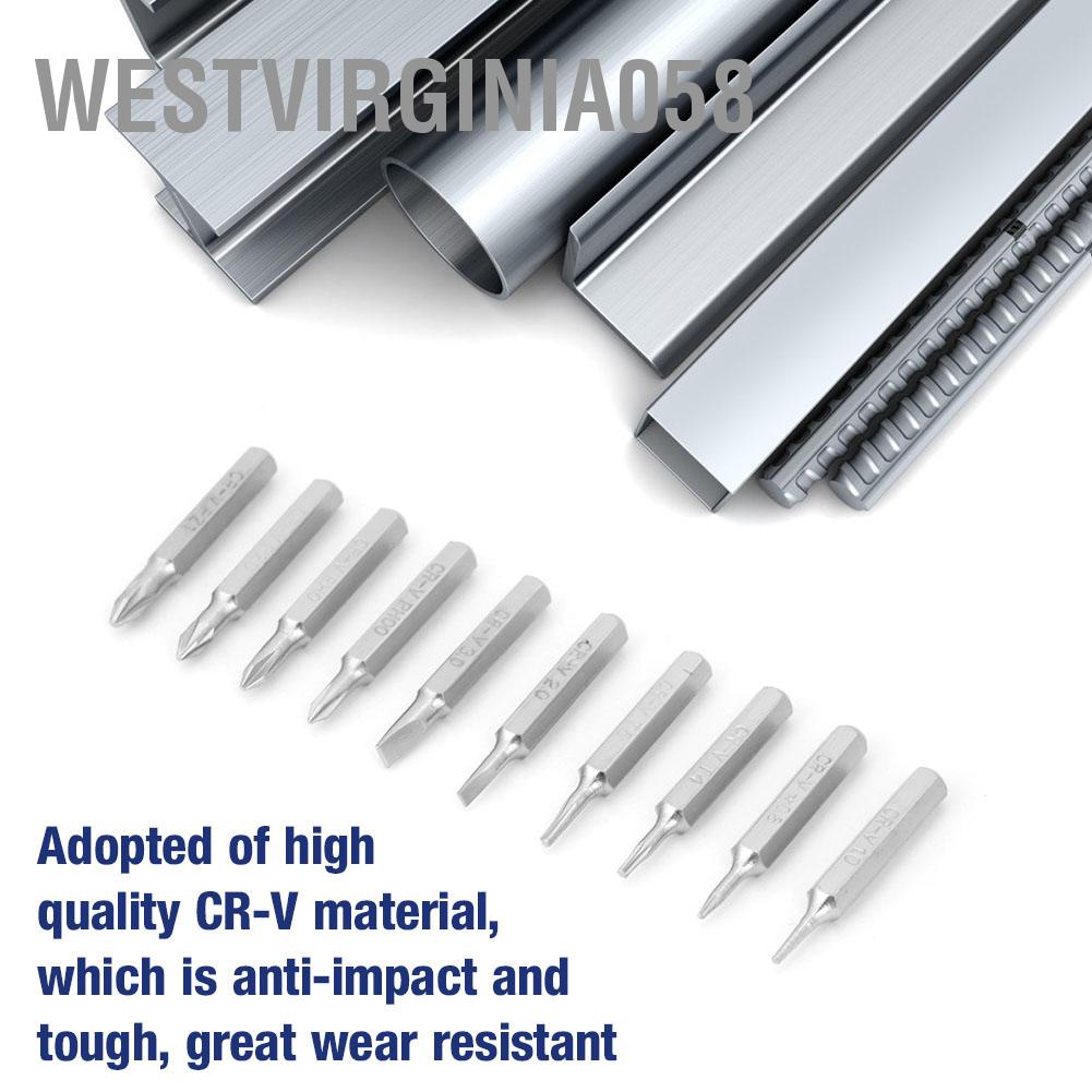 Westvirginia058 10PCS 4mm Shank Screwdriver Bits Set Repair Tools PH00/PH0/Z1/Z0/3.0/2.0/1.0/T5/T4/Star 08