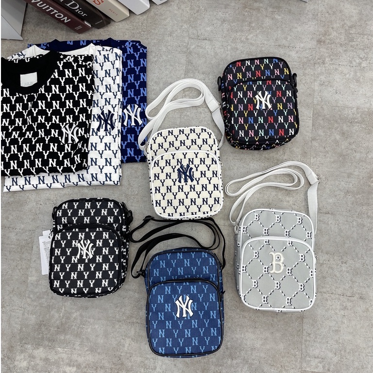 Túi đeo chéo minibag NY MLB Monogram Rainbow XUẤT DƯ FULL TEM TAG