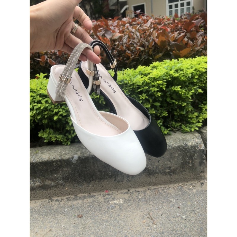 Giày sandal tiện lợi mũi vuông 3 phân phối quai đá