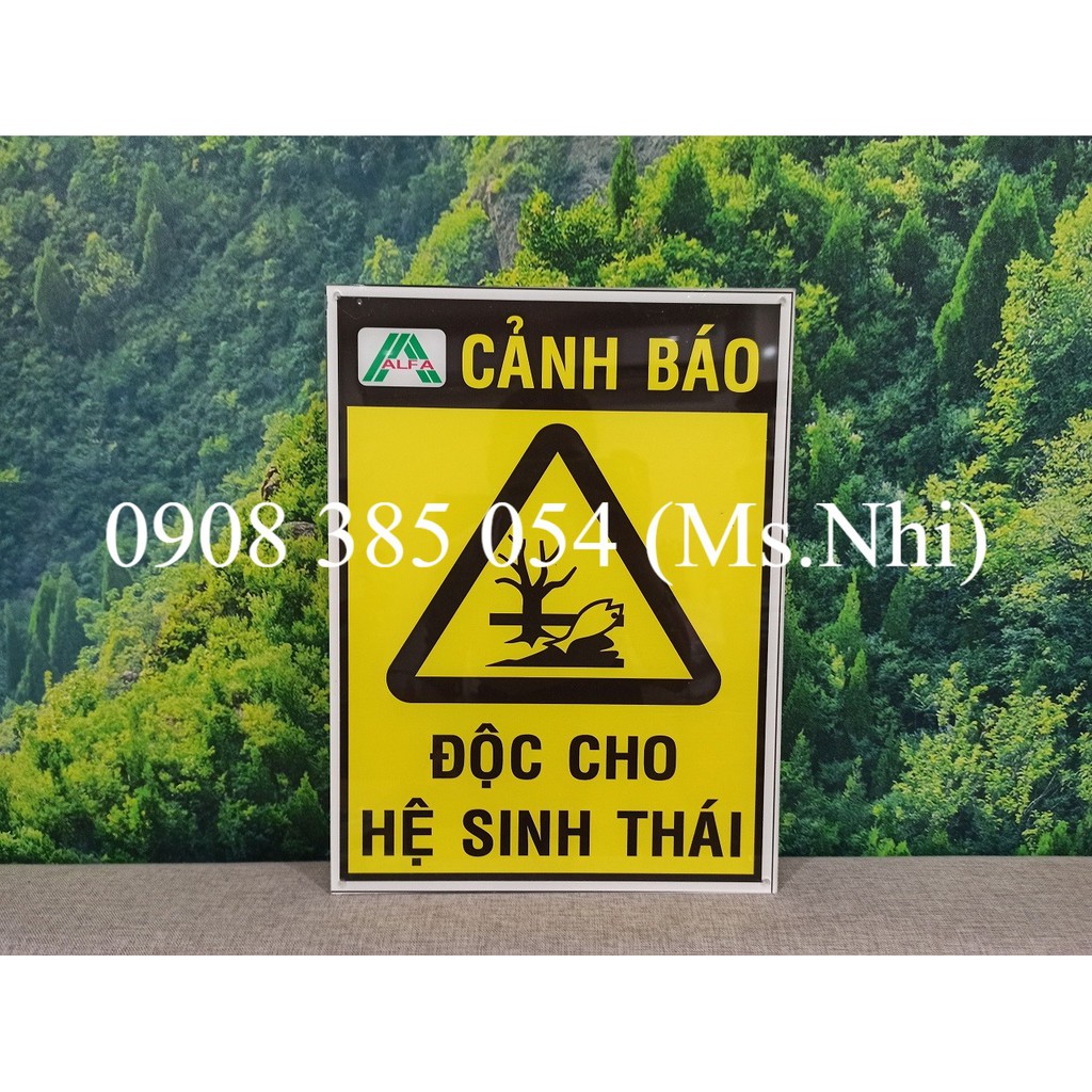 Bảng cảnh báo chất liệu mica chất độc hại cho hệ sinh thái- KT30x40