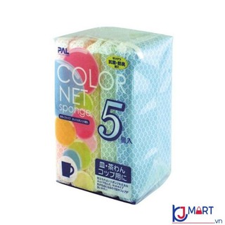 Mua Set 5 miếng xốp rửa bát bọc lưới mẫu mới hàng nhập từ Nhật Bản