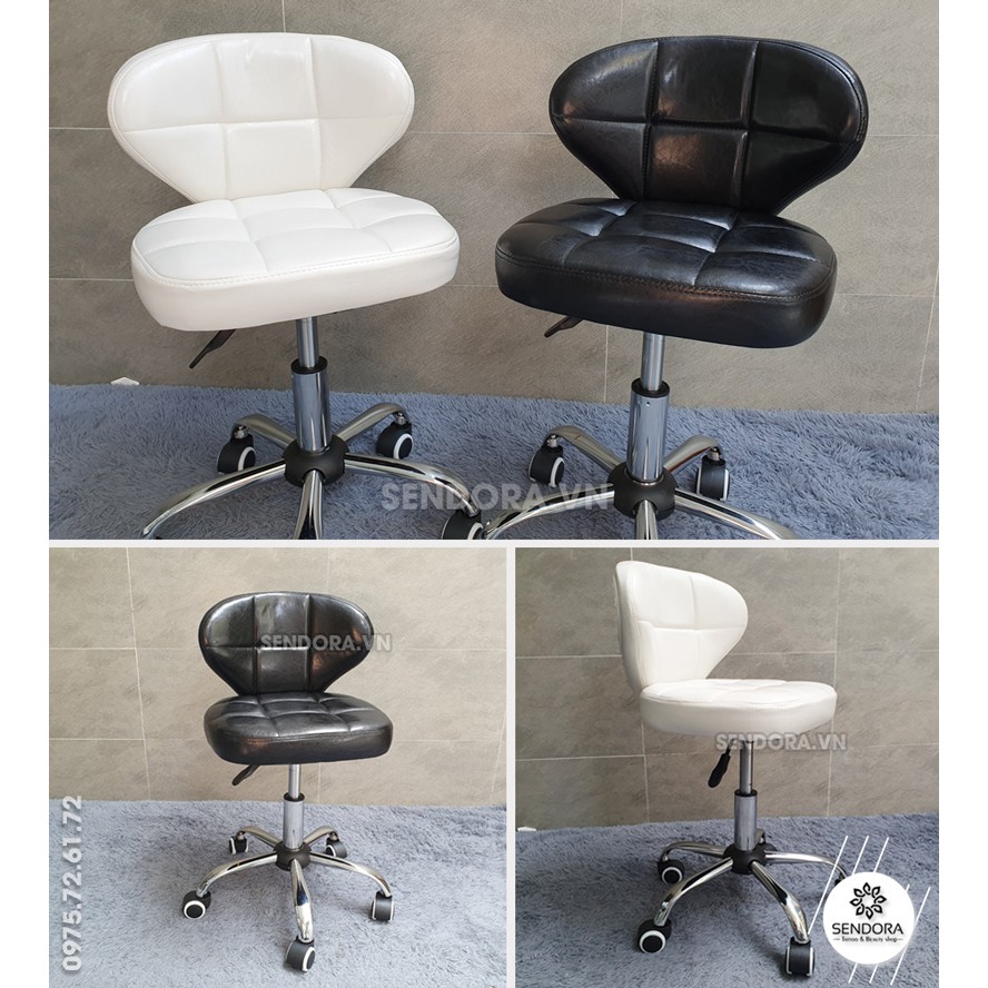 Ghế phun xăm, ghế xoay spa chân inox có tựa lưng Hi-MEC HMBS-7041 | BigBuy360 - bigbuy360.vn