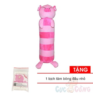 Gối ôm cho bé size lớn - hình heo Pig Tặng 1 tăm bông đầu nhỏ cho bé