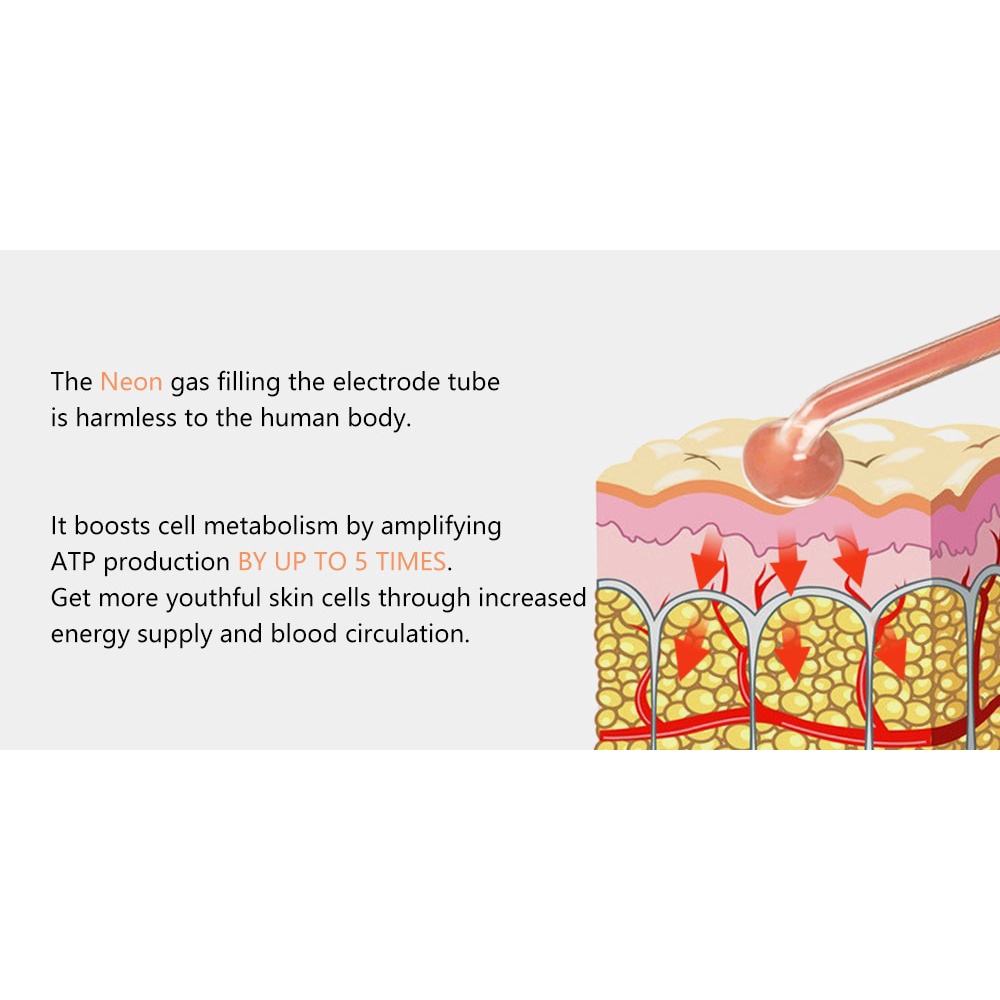 Thiết Bị Điện Cực 4 Trong 1 Với Ống Thủy Tinh Loại Bỏ Mụn Trứng Cá