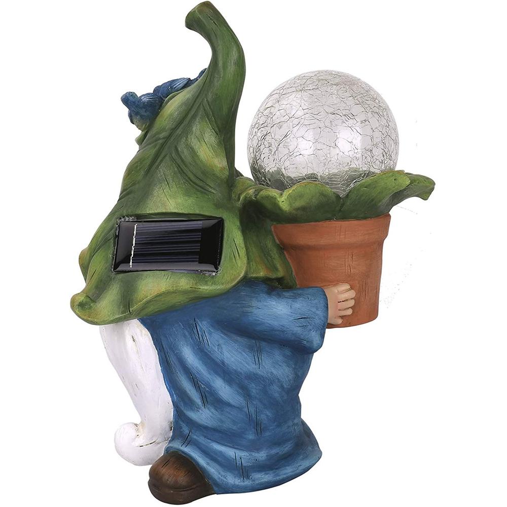 JARRED Đèn LED Năng Lượng Mặt Trời Hình Tượng Gnome Trang Trí Giáng Sinh
