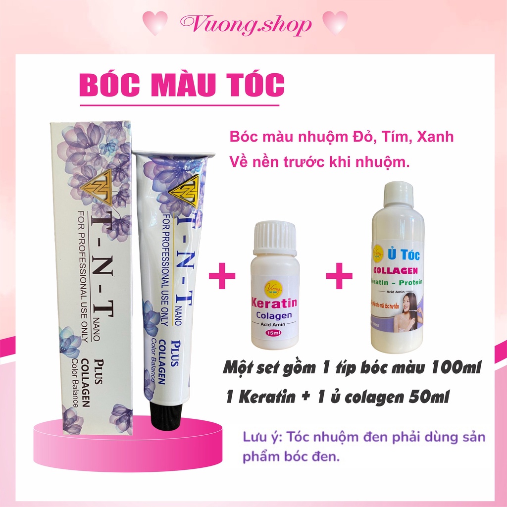 Bóc màu nhuộm ĐỎ - TÍM - XANH - Bóc màu chuẩn tông, tóc mượt căng bóng | Vuong.hair