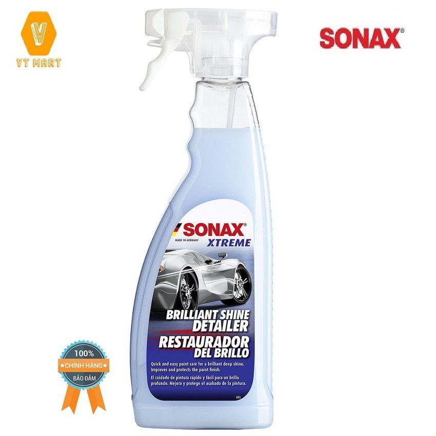 Chai xịt Làm Bóng Nhanh Rực Rỡ Màu Sơn Sonax Xtreme Brilliant Shine Detailer 287400 750ml bảo vệ hoàn hảo cho chiếc xe.