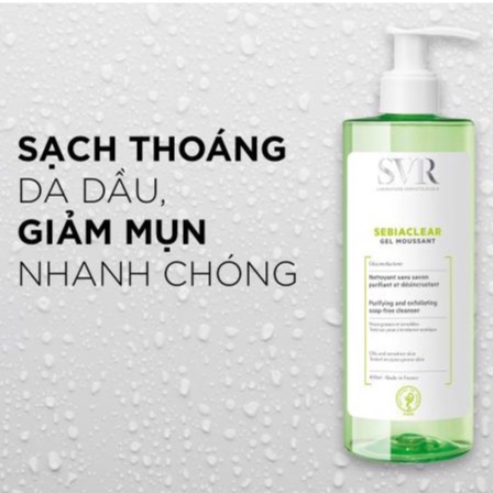Sữa rửa mặt cho da dầu mụn SVR Sebiaclear Gel Moussant 400ml | BigBuy360 - bigbuy360.vn