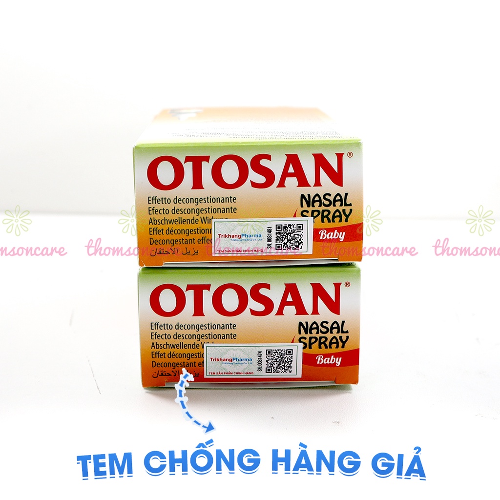 Xịt mũi Otosan - Từ Lô hội Keo ong giúp giảm mũi dị ứng, xoang, làm sạch khoang mũi thông mũi cho bé - Lọ 30ml