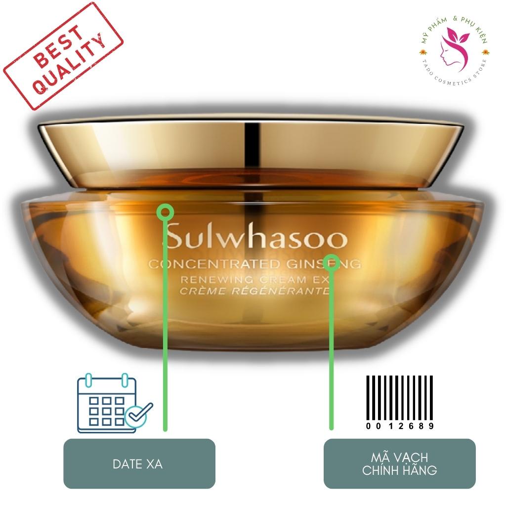 Kem dưỡng da mặt nhân sâm Sulwhasoo Concentrated Ginseng Renewing Cream 5ml chống lão hóa , tái tạo da chứa retinol