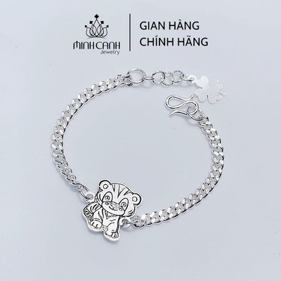 Lắc Bạc Hình Con Hổ Dây Xích Minh Canh Jewelry