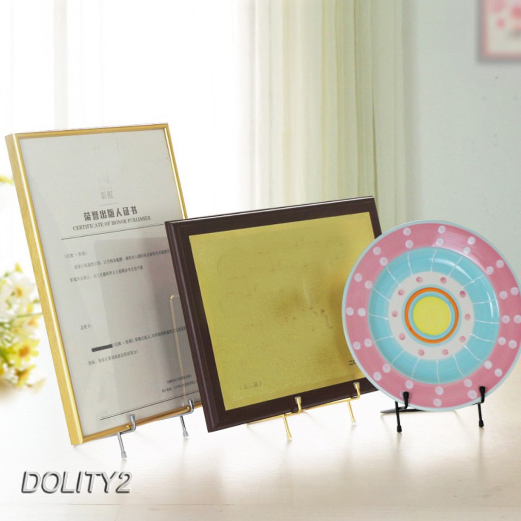 [Dolity2] Giá Đỡ Trưng Bày Easel Bằng Sắt Cho Tách Trà Đĩa Hình Ảnh Nghệ Thuật_S