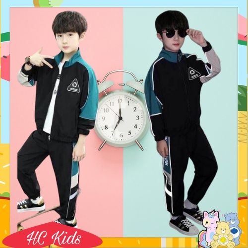Đồ bộ thu đông cho bé trai, bộ gió phản quang phong cách bé trai size đại 43-50kg HC KIDS