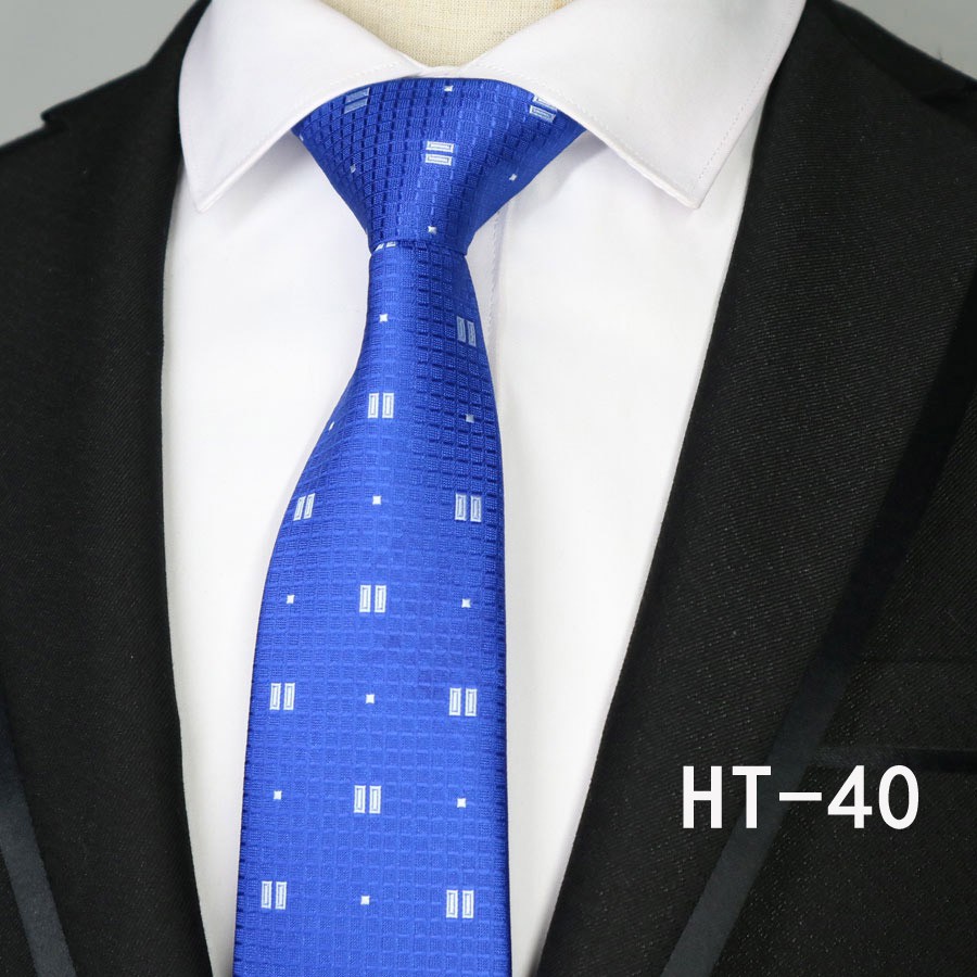 Cà Vạt Lụa JACQUARD 7CM Họa Tiết Sọc Thời Trang Cho Nam