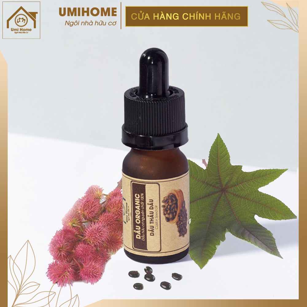 Combo Dầu Dưỡng Da UMIHOME gồm Jojoba 10ml và Thầu Dầu 10ml hữu cơ