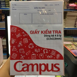 Giấy kiểm tra ô ly Campus đôi BF100G