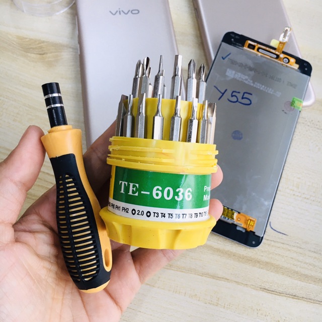 Combo Bộ Vỏ Sườn + Màn Hình Vivo Y55 Zin Hàng Cao Cấp (Tặng bộ vít)