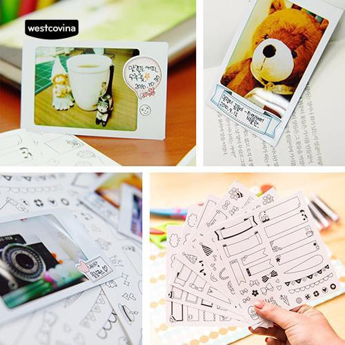 Thẻ giấy dán trang trí ảnh lịch nhật ký sáng tạo