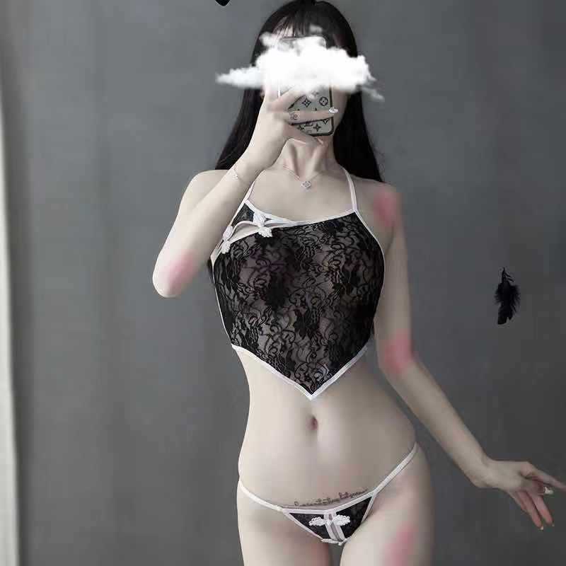 Set yếm ngủ sexy kèm chip đũng mở gợi cảm đồ ngủ cosplay sexy VN21 | BigBuy360 - bigbuy360.vn