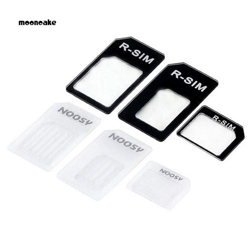 Bộ chuyển đổi thẻ SIM Nano sang Micro SIM sang SIM tiêu chuẩn 3 trong 1 kèm que lấy SIM chuyên dụng