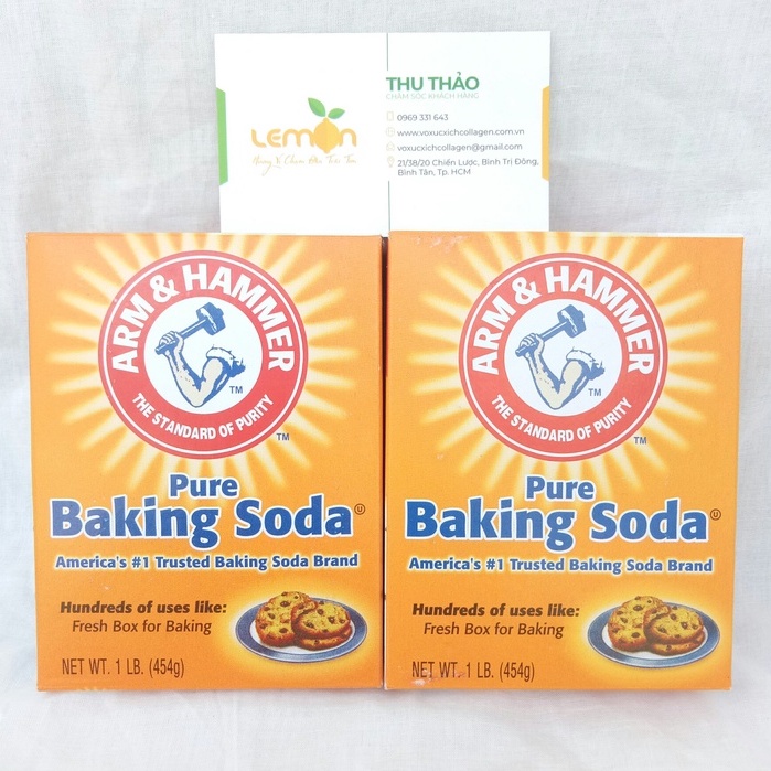 [HÀNG MỸ] Bột Baking Soda chính hãng đa công dụng, làm bánh, tẩy trắng - Hộp 454g
