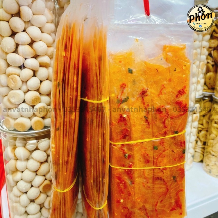 10 Bịch Bánh Tráng Dẻo Cuộn Khô Bò, Thơm Ngon - Ăn Vặt Nhà Phởn