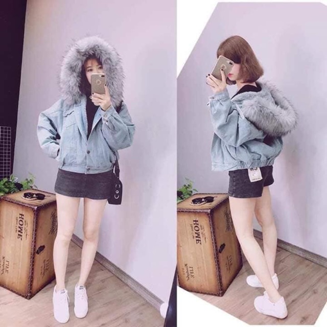 Áo bò lót lông cừu siêu ấm