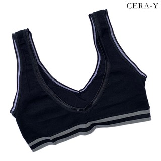 Áo thể thao bra croptop CERA-Y màu đen CRA006