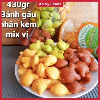 Bánh Gấu Nhân Kem Mix Vị 430gr Hình Thật 100% FREESHIP ĐƠN HÀNG TỪ 50K