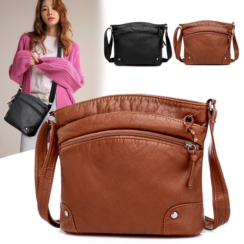 Túi đeo chéo nữ da mềm nhiều ngăn dáng vuông BAG U DAT155