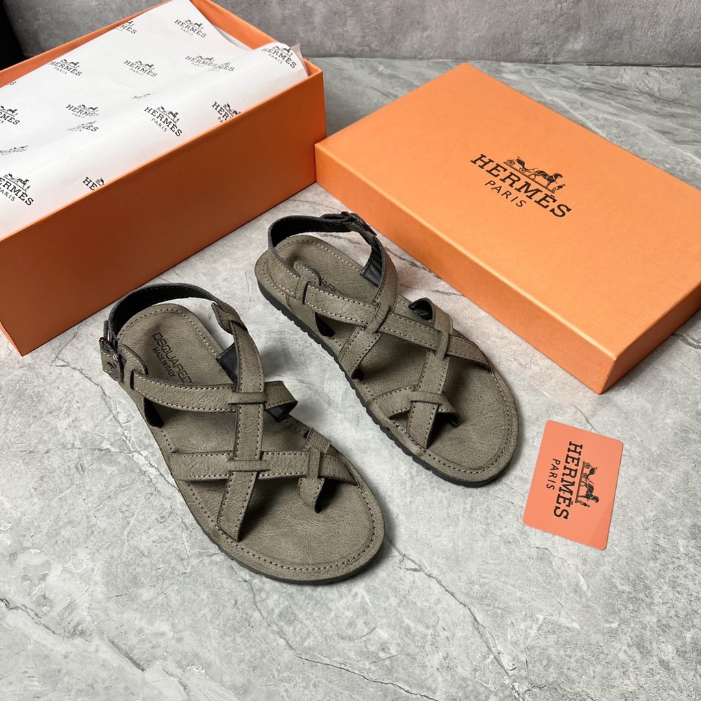 Giày sandal quai hậu DSQ vằn phòng, dép xăng đan dsq xỏ ngón nam nữ đi học đủ màu cực hot 2022 Full Box