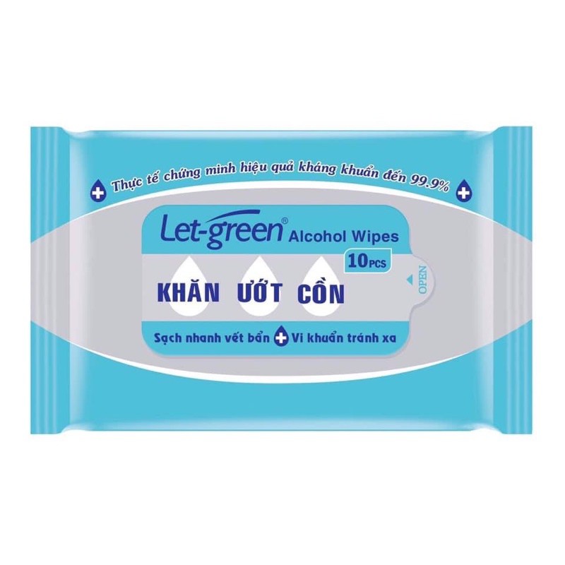 Khăn ướt cồn Let Green