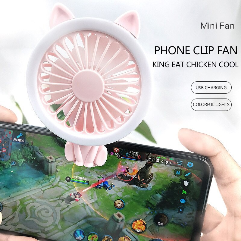 Quạt Mini Sạc Tích Điện Kẹp Điện Thoại - Máy Tính Bảng - Iphone - Ipad - Chơi Game - Sống Ảo - Tiktok Cực Đã