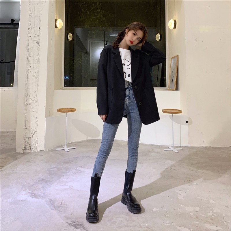 (HÀNG CHUẨN XUẤT HÀN + Ảnh thực tế) - Áo Khoác Blazer trơn mỏng nhẹ JULIA JACKET – AK089 (3 màu) - DORY&amp;PONY