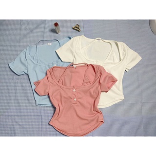 (Video thật) Áo Croptop Yếm Kiểu Nút