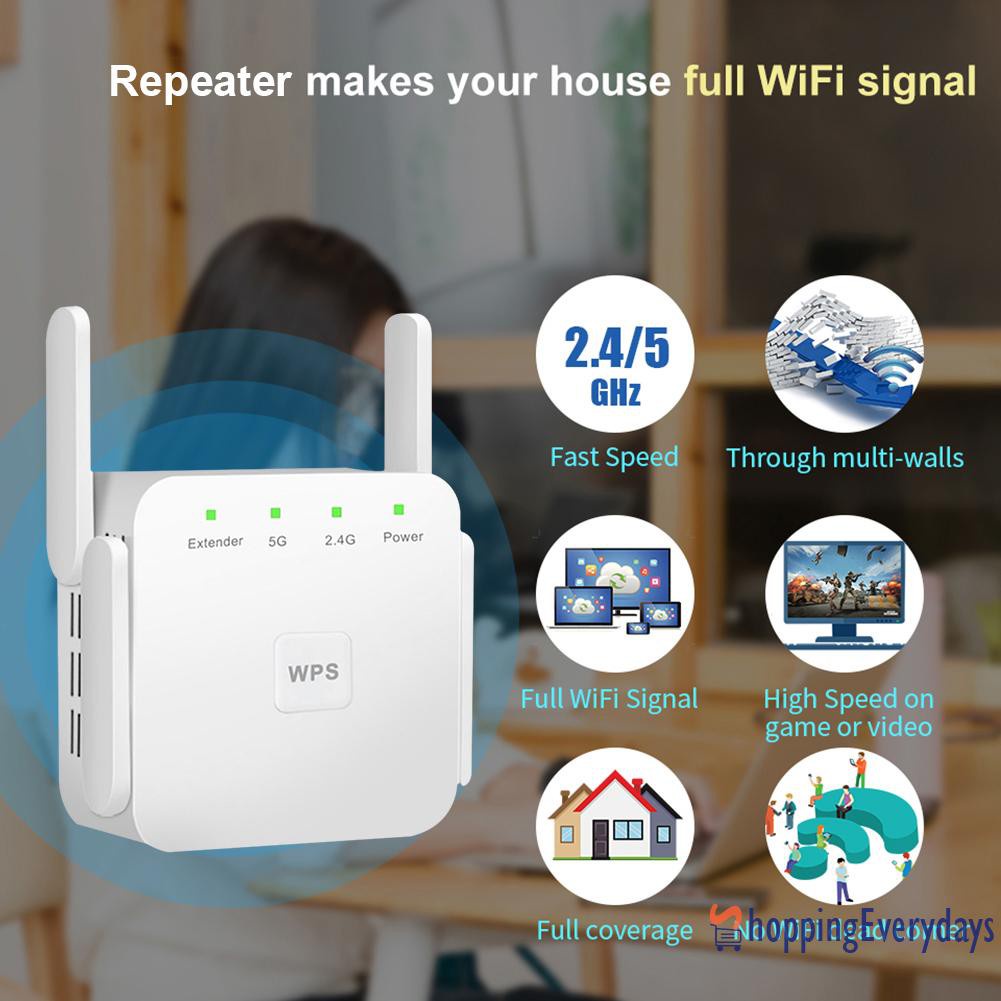 Thiết Bị Khuếch Đại Tín Hiệu Wifi 4 Nấc 2.4ghz 5.8ghz 1200mbps | BigBuy360 - bigbuy360.vn