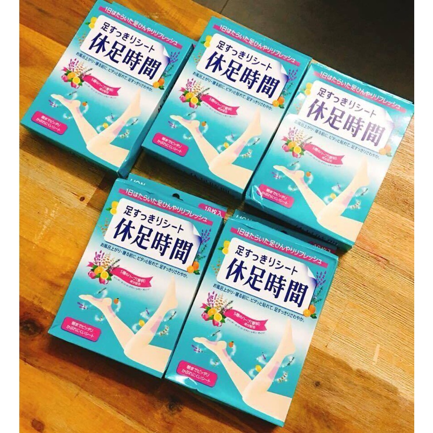 Miếng Dán Lạnh Thư Giãn Chân Lion Kyusoku Jikan 18 Miếng