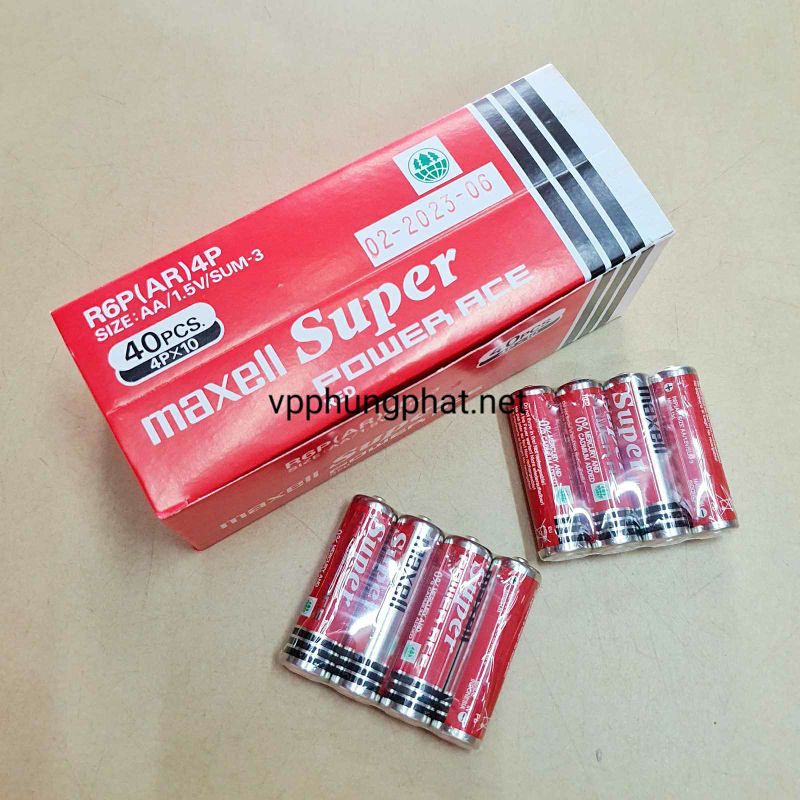 Hộp 40 Viên Pin Maxell AA (Hàng Chính Hãng)