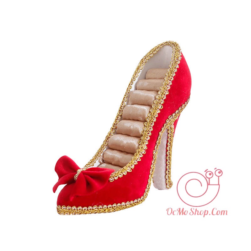 Giá trưng bày trang sức, Kệ trưng bày trang sức búp bê áo cưới thiết kế độc đáo màu đỏ