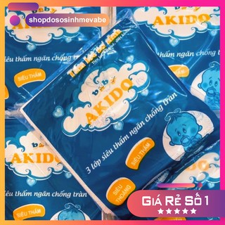 Gói 30 Tấm lót phân xu AKIDO 3 lớp chống thấm/ Miếng lót phân xu sơ sinh