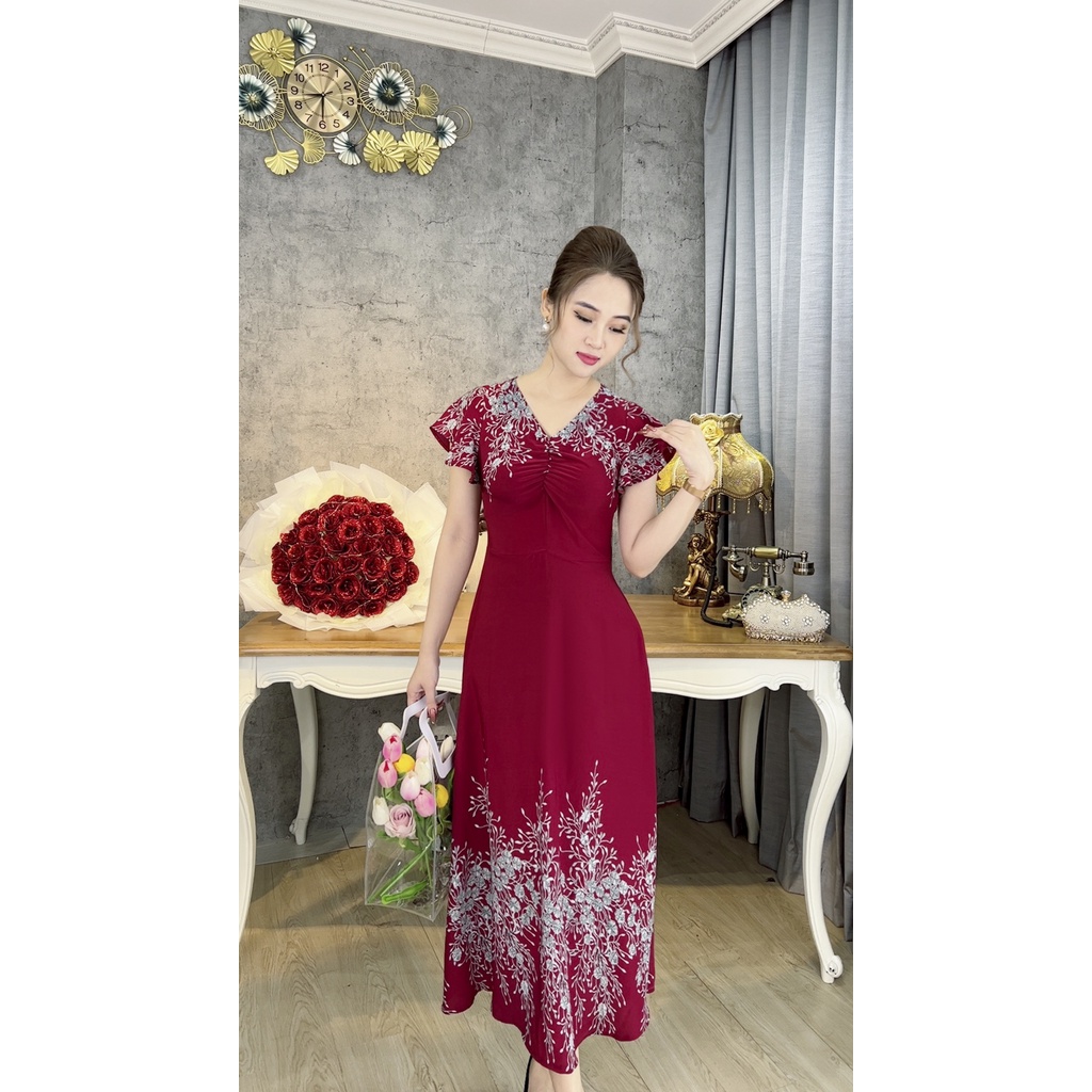 Đầm Suông Trung Niên   Vải Mango Cao Cấp Cho Mẹ Đi Làm Đi Tiệc Đi Chơi Trang Nhã Bigsize