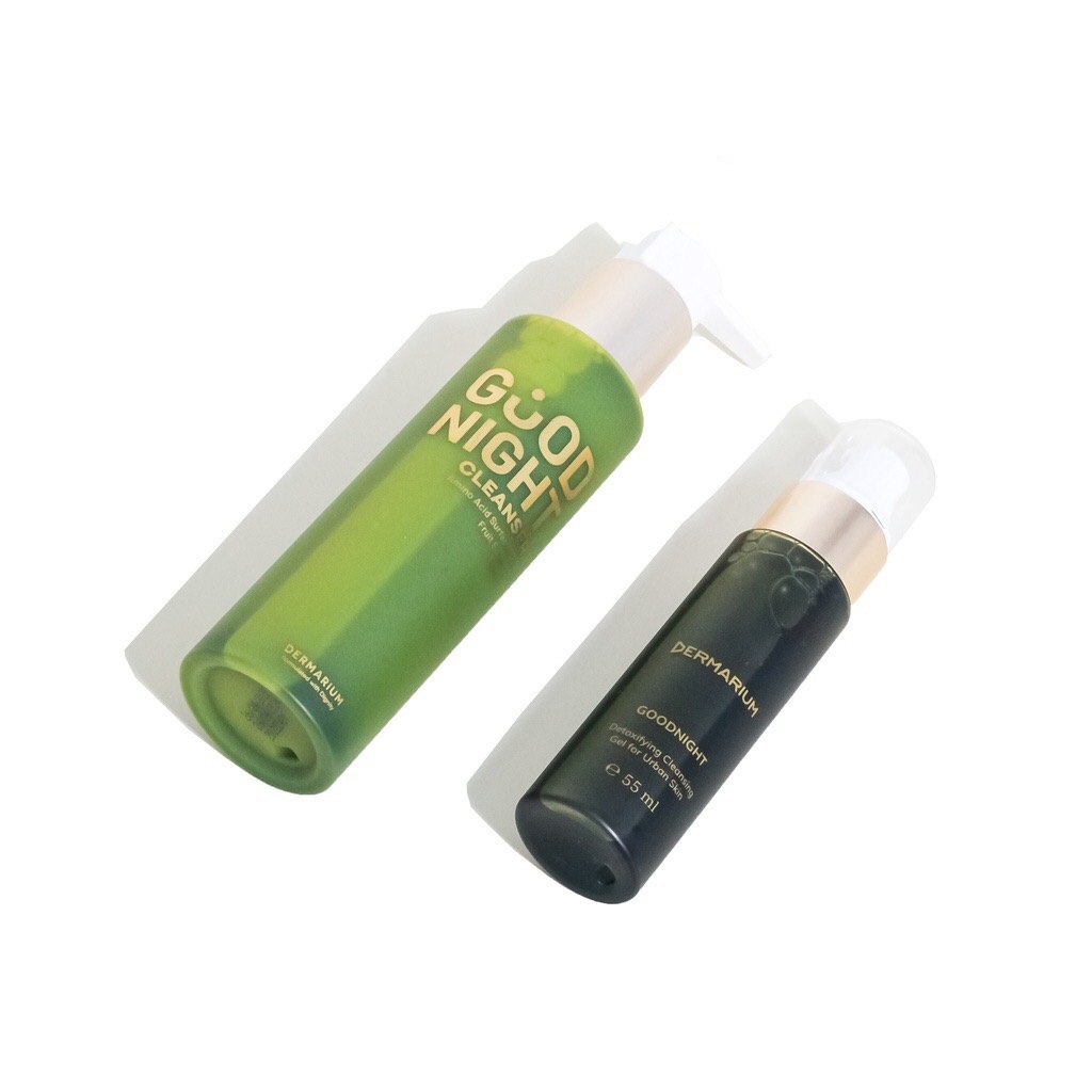 Dermarium Goodnight - Gel Sữa rửa mặt than hoạt tính 140ml