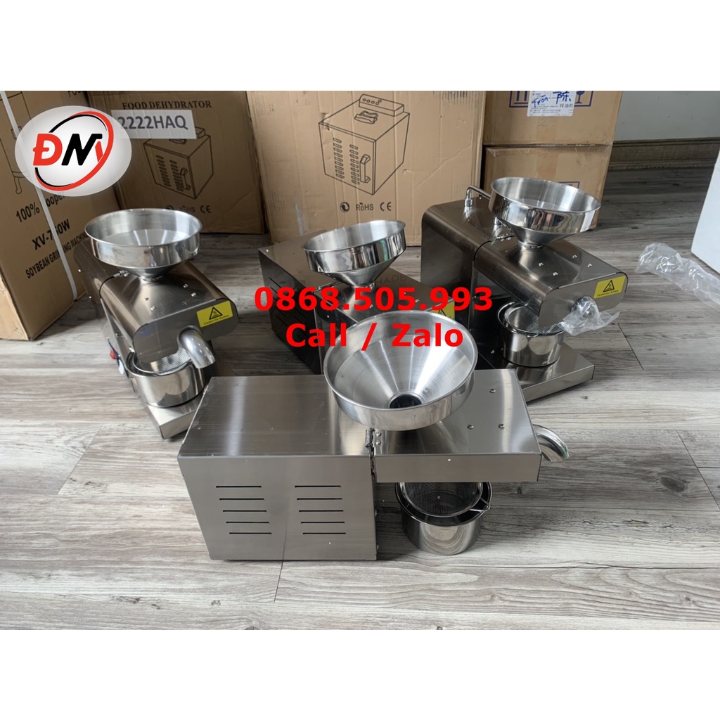 Máy ép dầu lạc, máy ép dầu mini ép 5-6kg.h tách dầu hoàn toàn, dầu rất trong - DM-03