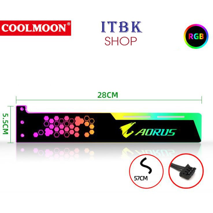 [Xả Kho] Giá Đỡ VGA Coolmoon 16 Triệu Màu, 366 Hiệu Ứng - Đồng Bộ Hub Coolmoon