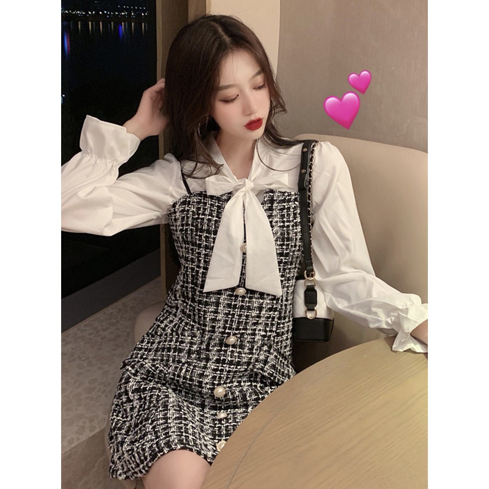 Set váy ulzzang tiểu thư có bán lẻ hai màu