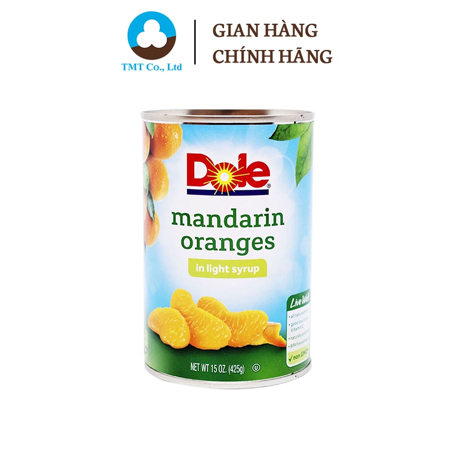 Cam tươi Mandarin đóng lon thương hiệu Dole 425g