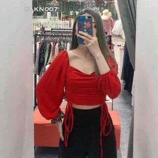 🐾🐾Áo crop rút dây hai bên 🍀🍀