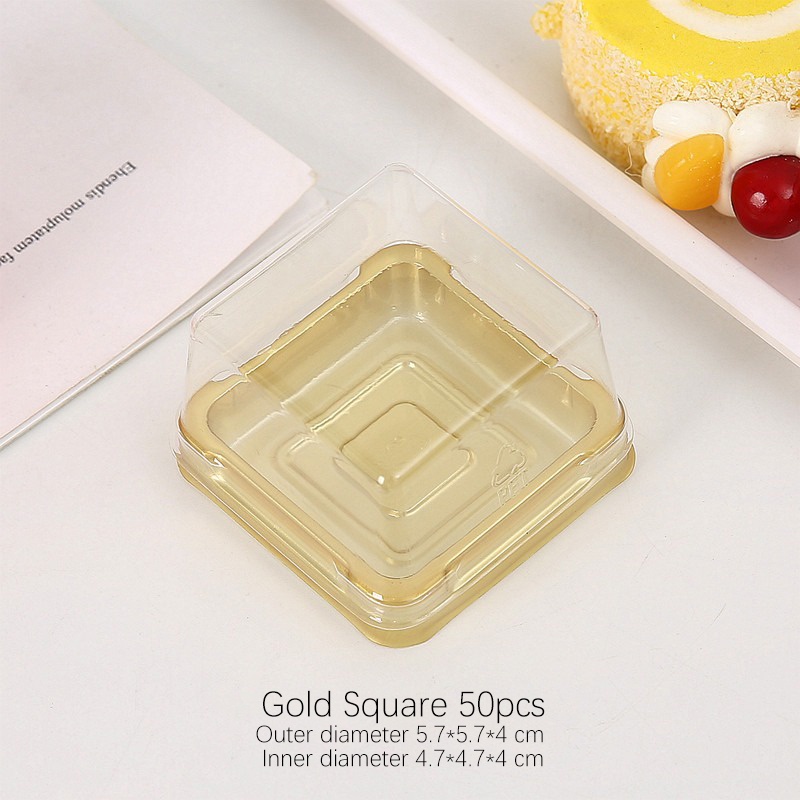 Hộp Nhựa Trong Suốt Đựng Bánh Tráng Miệng Hình Tròn/Vuông