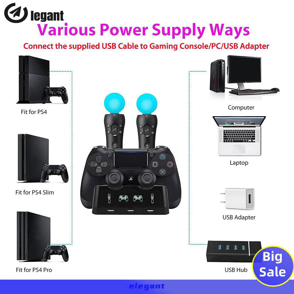 Đế Sạc 4 Trong 1 Cho Tay Cầm Chơi Game Ps4 + Ps