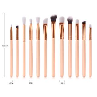 Set 12 Cọ Trang Điểm Cán Gỗ